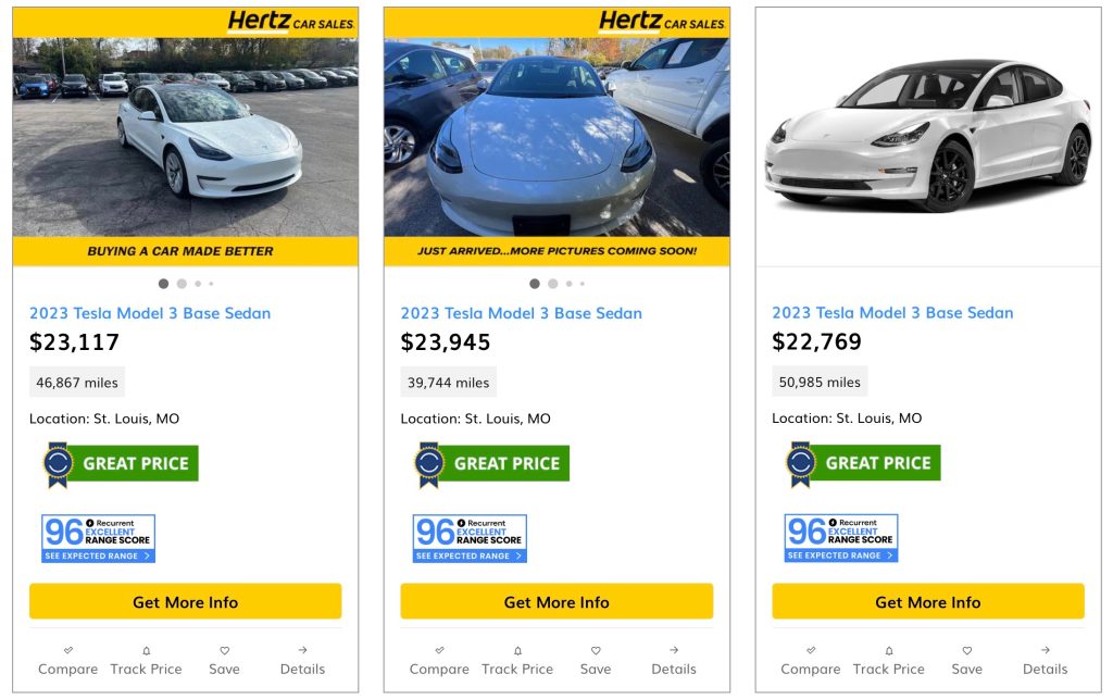 Expect more cheap Tesla vehicles from Hertz as the selloff continues